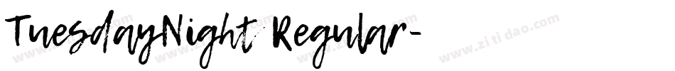 TuesdayNight Regular字体转换